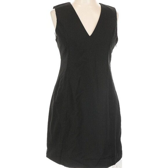 NWT REVOLVE MINIMALIST lovers COMMENSE Black Linen Blend V-Neck Dress Large Mini - Picture 16 of 16